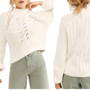 Free people sweetheart mock neck sweater